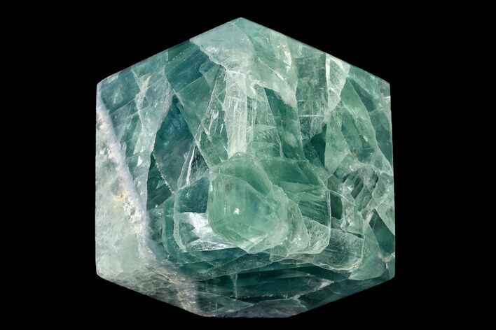 Polished Green Fluorite Cube - Mexico #153388